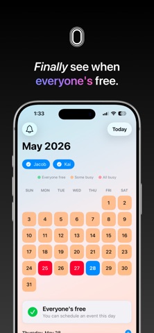 Overlap Calendar iPhone screenshot