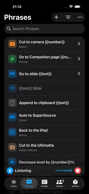 Action Phrase - Voice Control screenshot 2