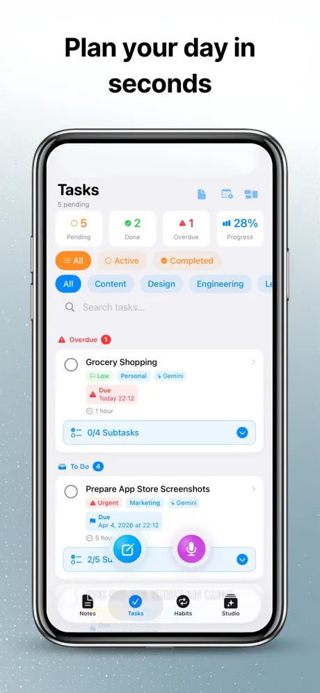 NoteOS：语音笔记与待办 应用截图