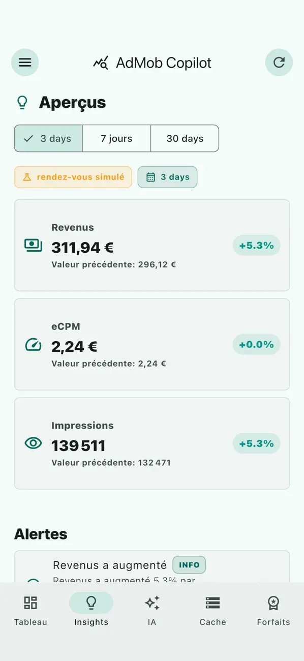 Screenshot #3 pour AdMob Copilot