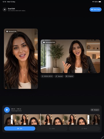 Frame Pair: Dual Video Camera iPad screenshot