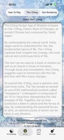 iChing Pocket App of Wisdom screenshot