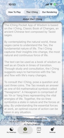iChing Pocket App of Wisdom iPhone screenshot