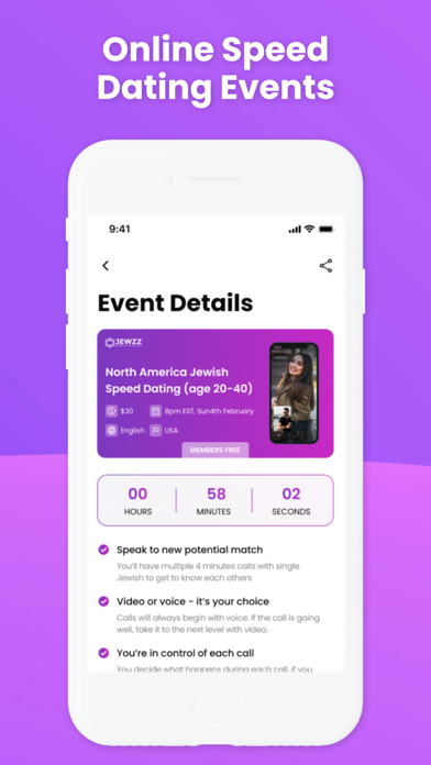 Jewzz - Jewish dating & events Screenshot