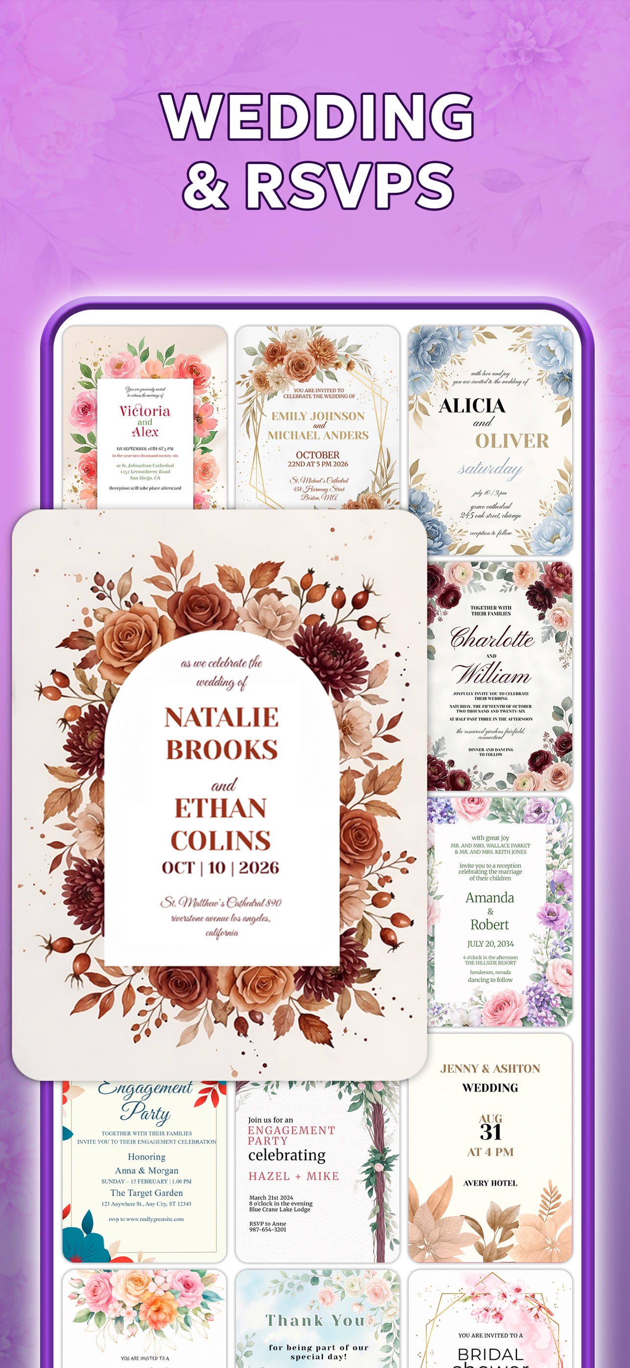 Screenshot 2 of Invitation Maker, cards
