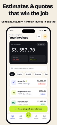 Invoice Maker, Receipt & Bill iPhone screenshot