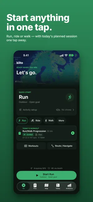 Kiito: Run Bike Swim Tracker screenshot 1