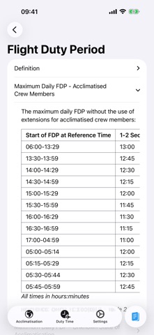EASA FTL Calculator Screenshot 5 of 5