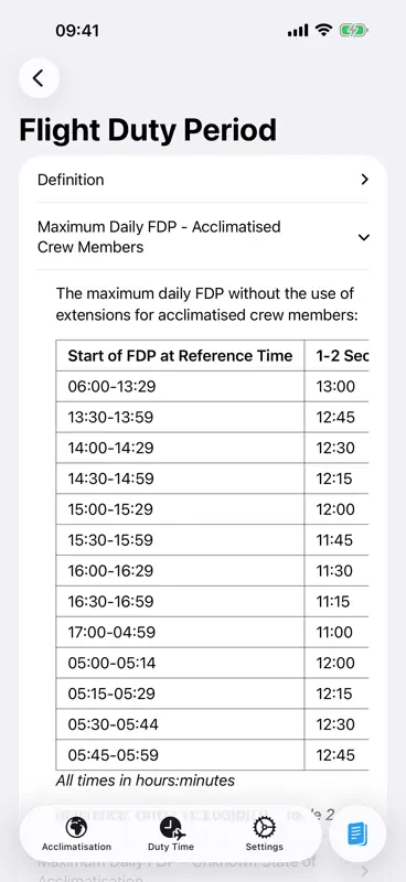 EASA FTL Calculator screenshot 5 of 5
