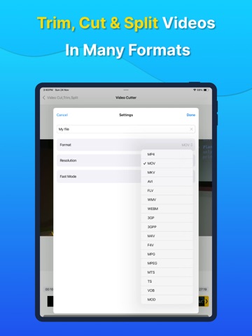 Video Cutter – Trim & Split iPad screenshot