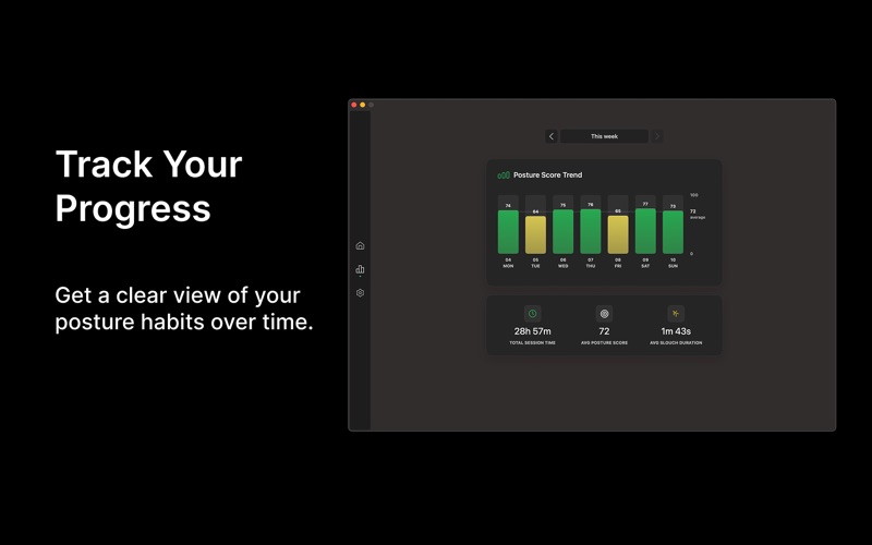 PurePose: AI Posture Monitor iPhone screenshot