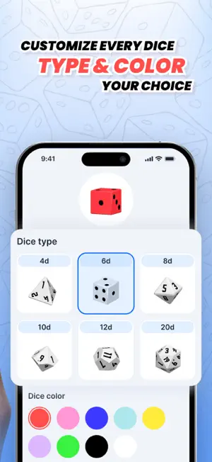 Dice Roller 3D: Cubes control screenshot 2