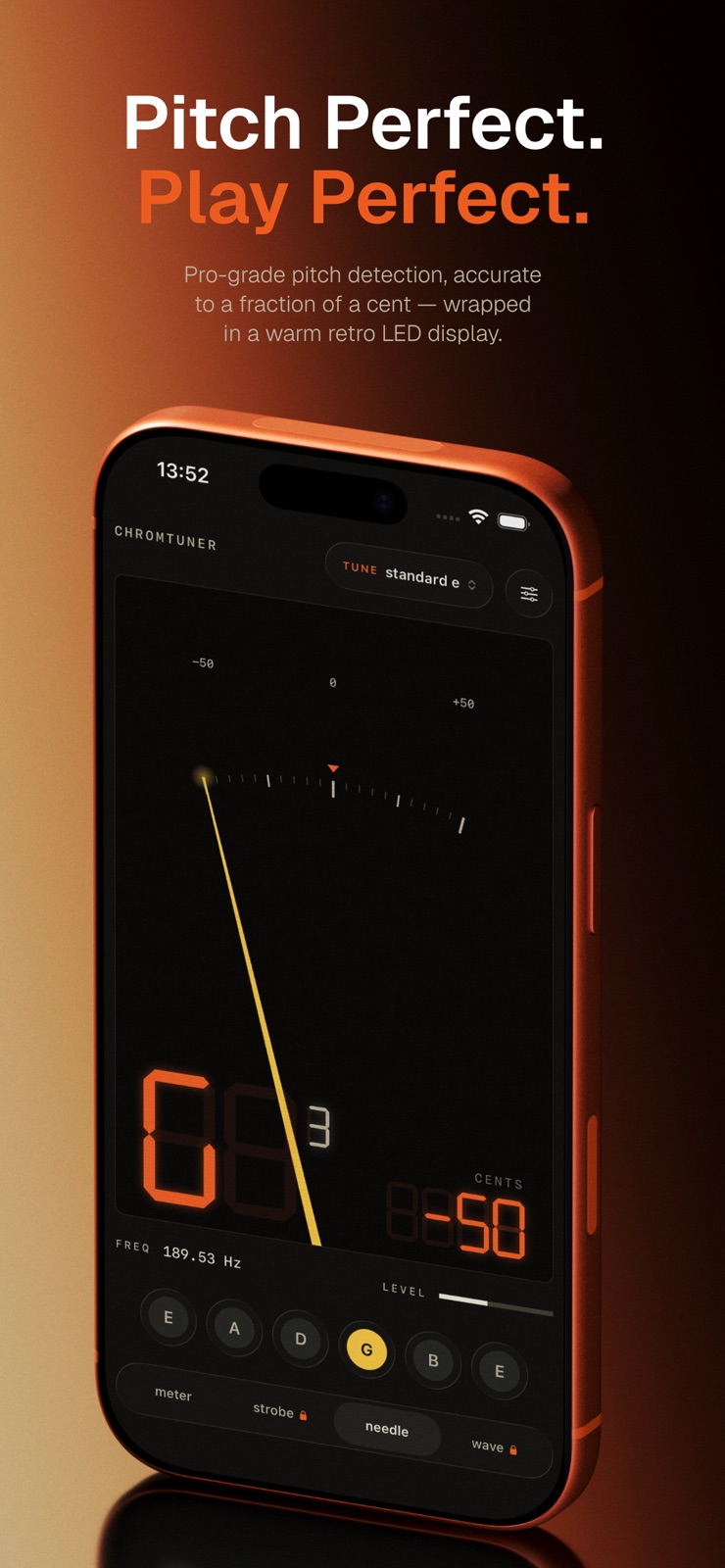 Chromtuner: Guitar Tuner iphone screenshot 1