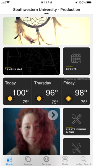 Screenshot 1 of Southwestern University App