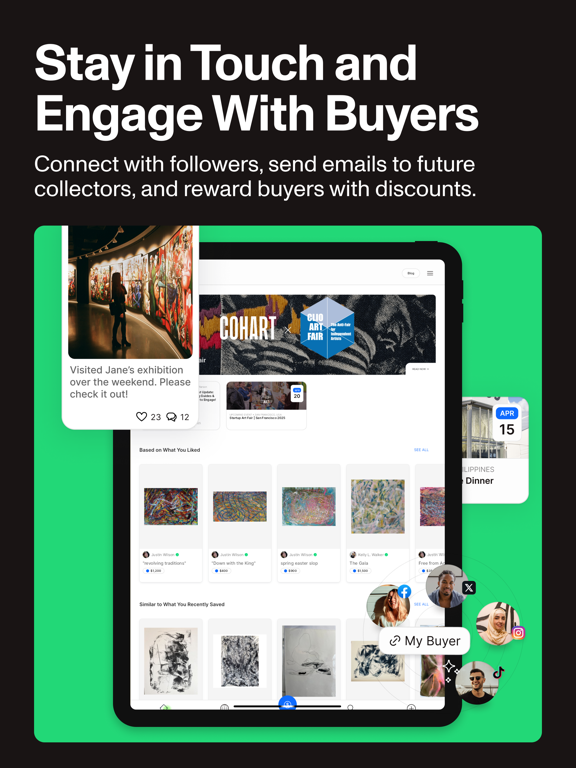 Cohart: Connect And Sell Art iPad screenshot 4 - Business app