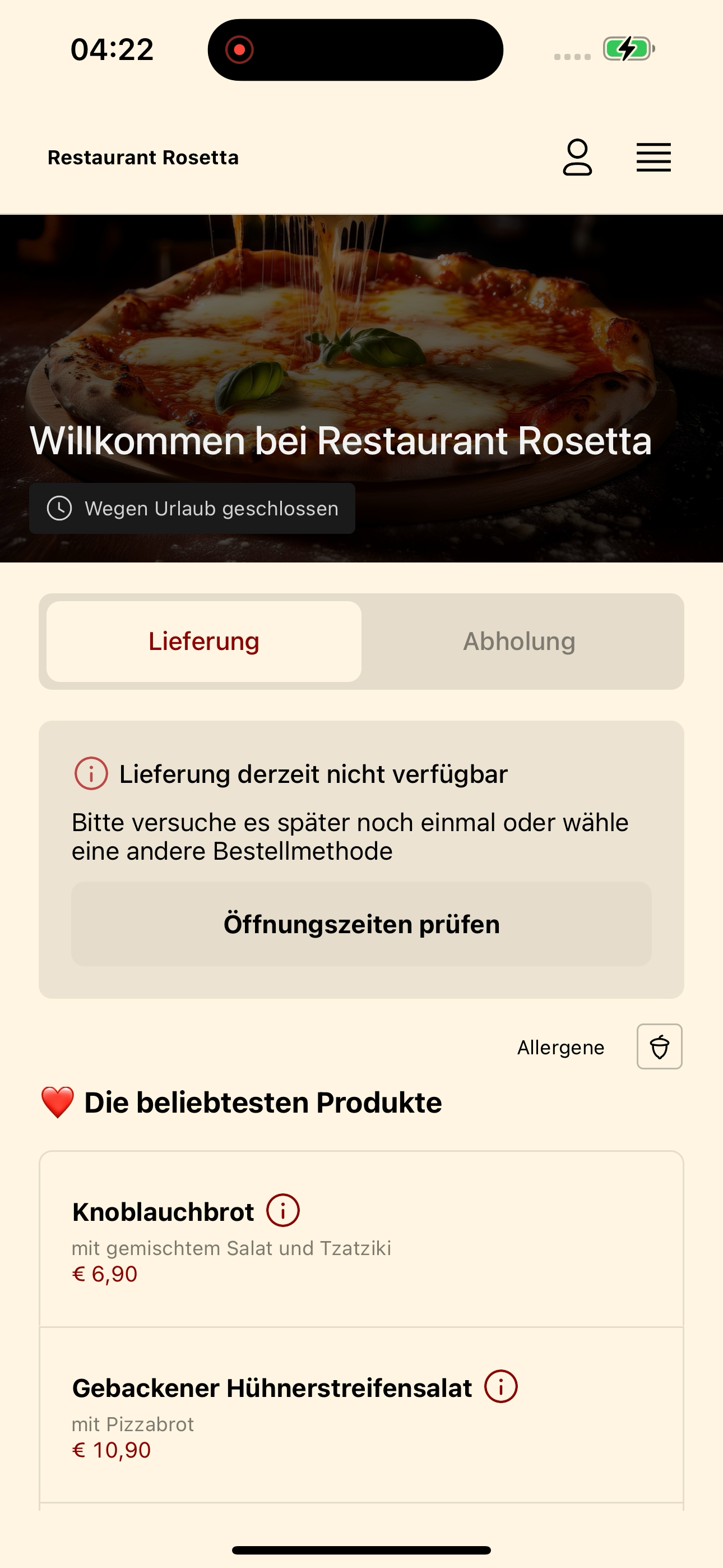 Restaurant Rosetta screenshot 2