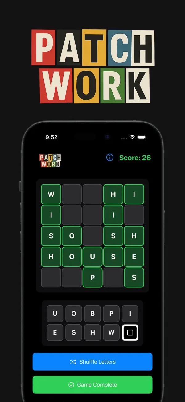 #1. Patchwork Puzzle (iOS) Podle: Alec Bowden