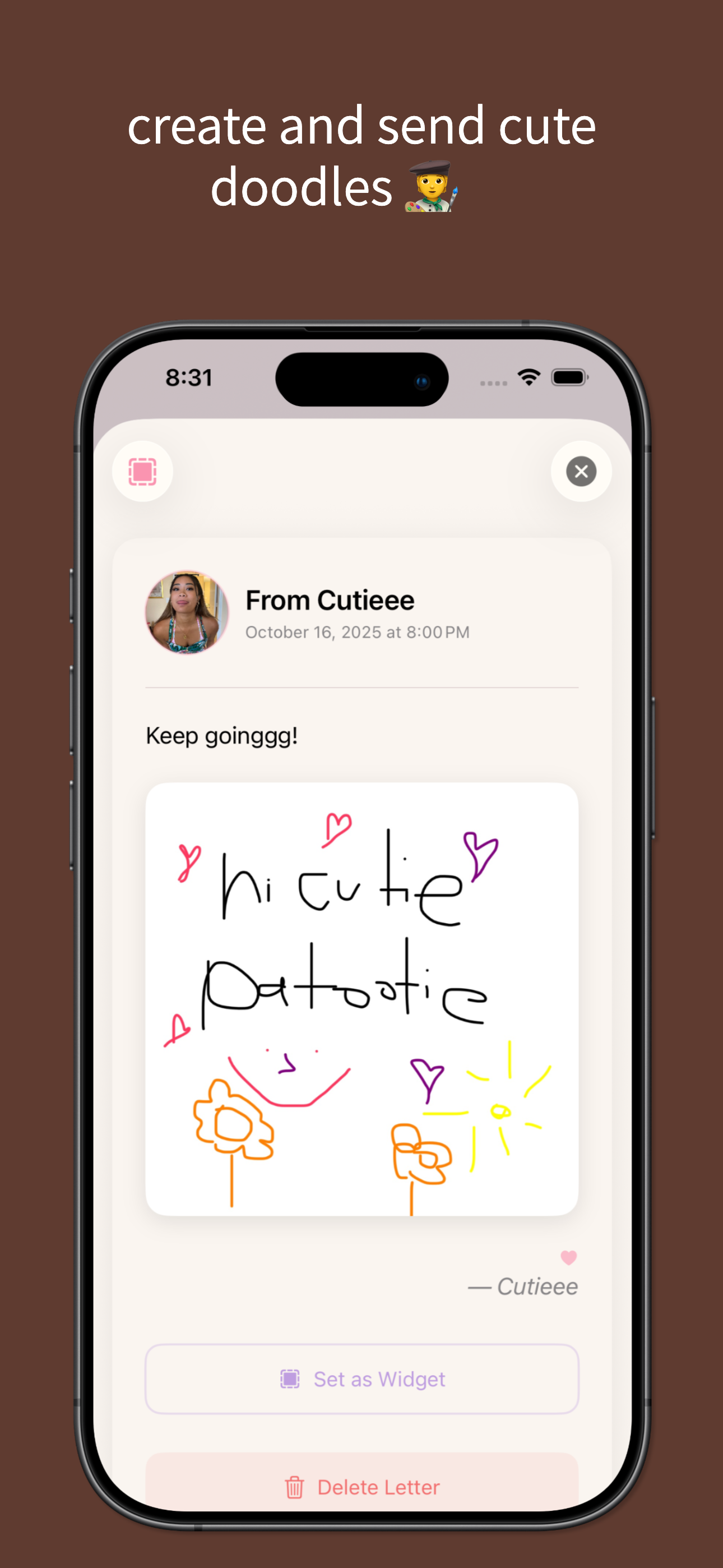 lovelee couples: love note app