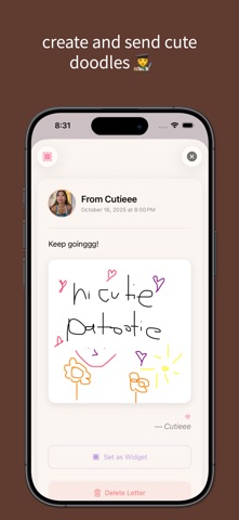 lovelee couples: love note app screenshot