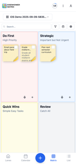 Eisenhower Matrix Task Manager screenshot 2