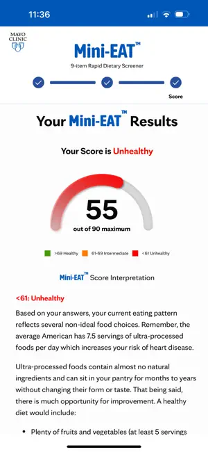Mayo Clinic Mini-EAT screenshot 2