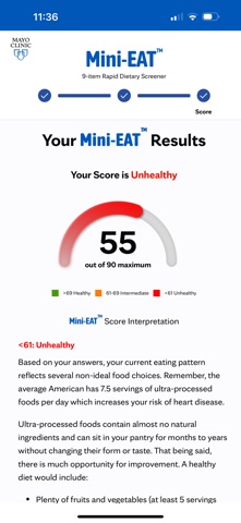 Mayo Clinic Mini-EAT screenshot
