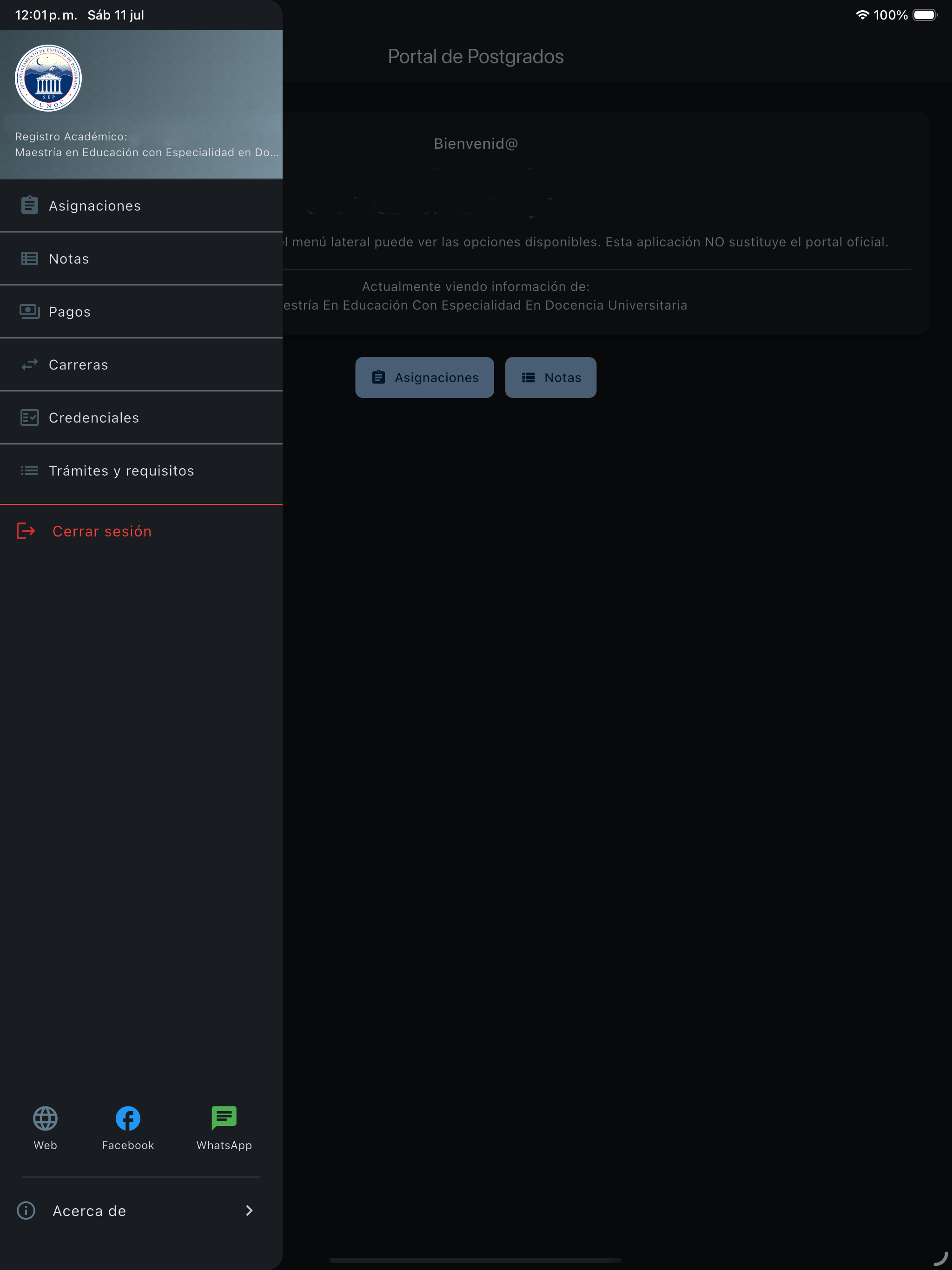 Postgrados CUNOC screenshot 11