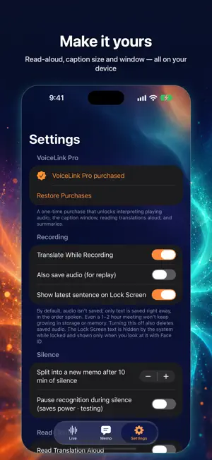 VoiceLink AI Translator screenshot 3