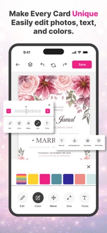AI Invitation & Greeting Cards iPhone screenshot