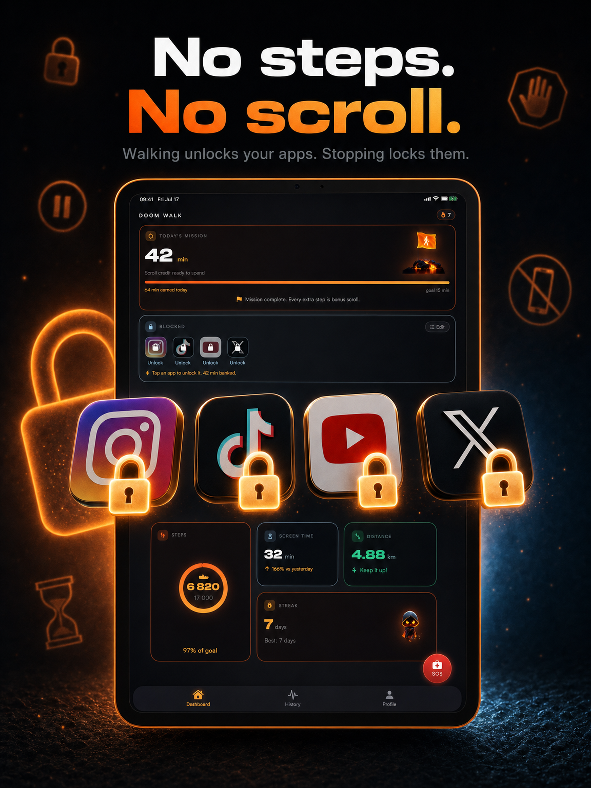 Doom Walk: Screen Time Blocker screenshot 6