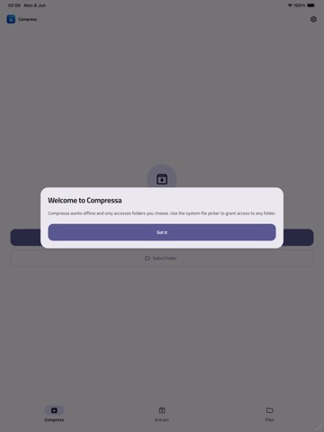 Compressa: Zip & Extract iPad screenshot