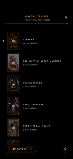 Academy Tracker screenshot 2