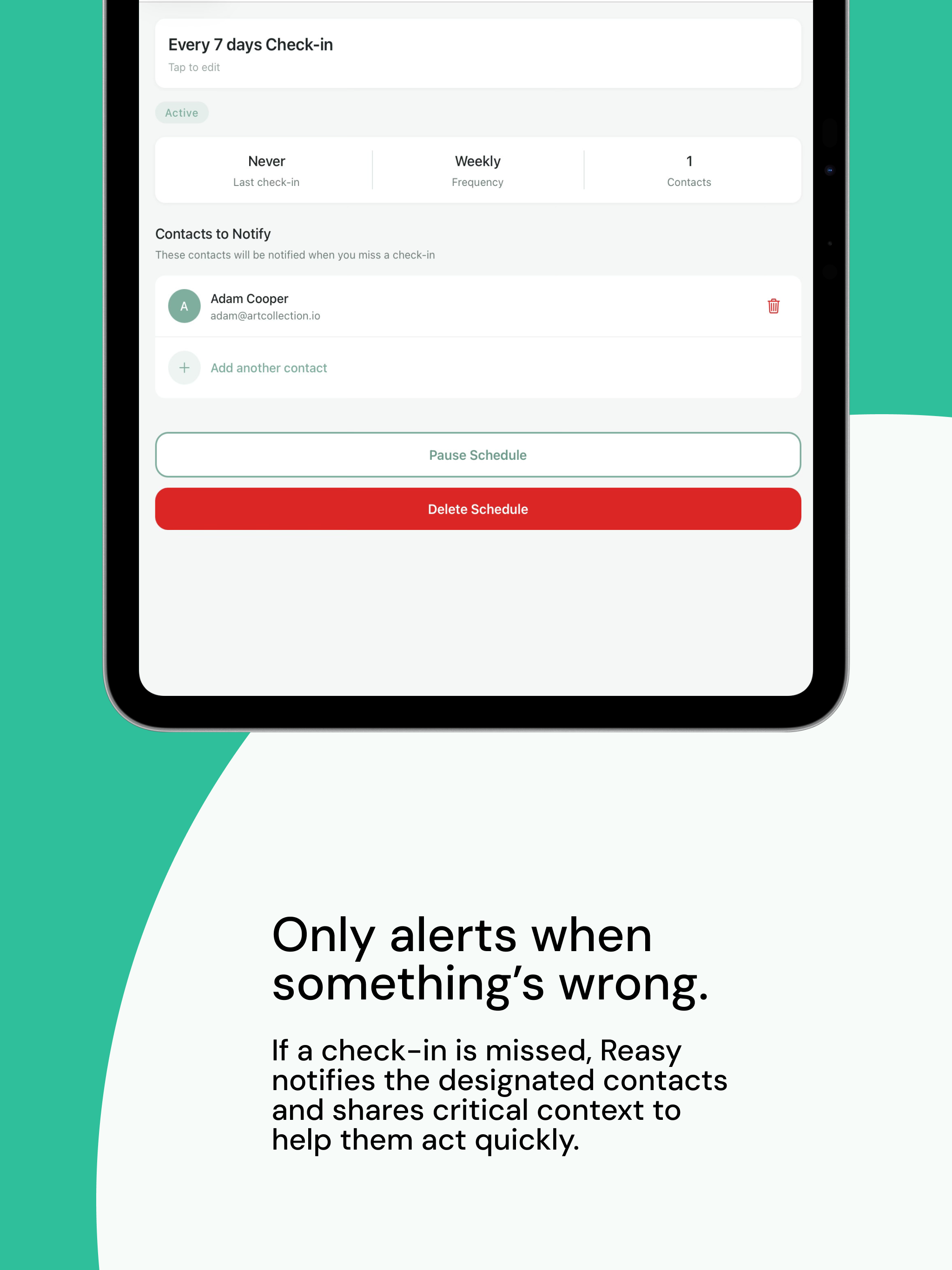 Reasy: Checkin