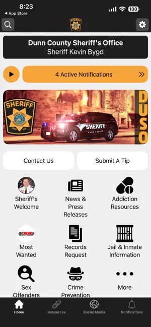 Dunn County Sheriff, WI screenshot 1