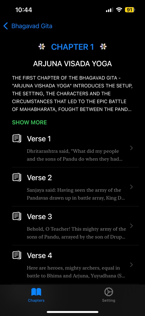 iPhone screenshot