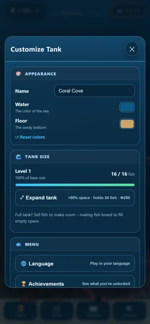 Fishsie: Cozy Aquarium screenshot 2