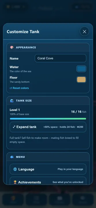 Fishsie: Cozy Aquarium screenshot 2
