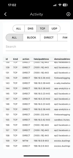 Скриншот Nan - Packet Capture на iPhone 2