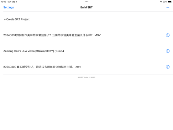 Build SRT iPad screenshot