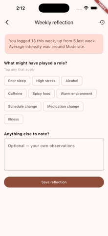 Menova: Menopause Tracker Screenshot 4 of 5