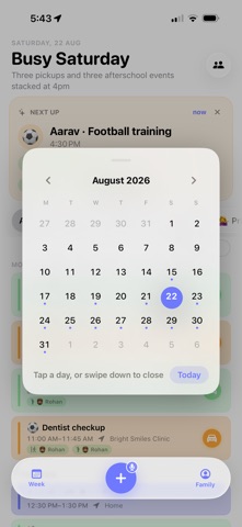 Skedo: Family Calendar iPhone screenshot