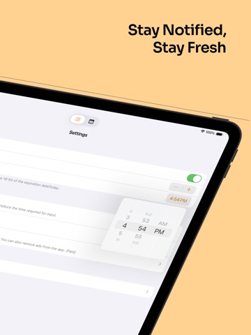 Expiration manage Food Timer iPad screenshot