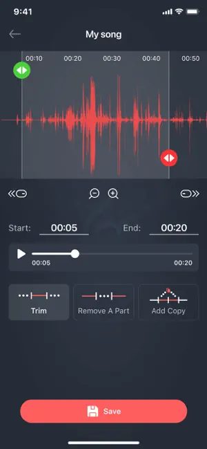 Mp3 Cutter - M4a, Music Cutter iPhone screenshot 2