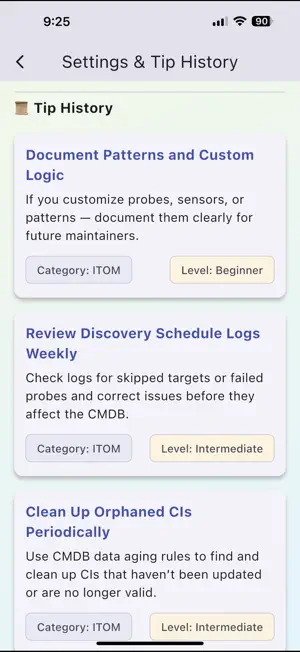 ServiceNow Daily Tips screenshot 2
