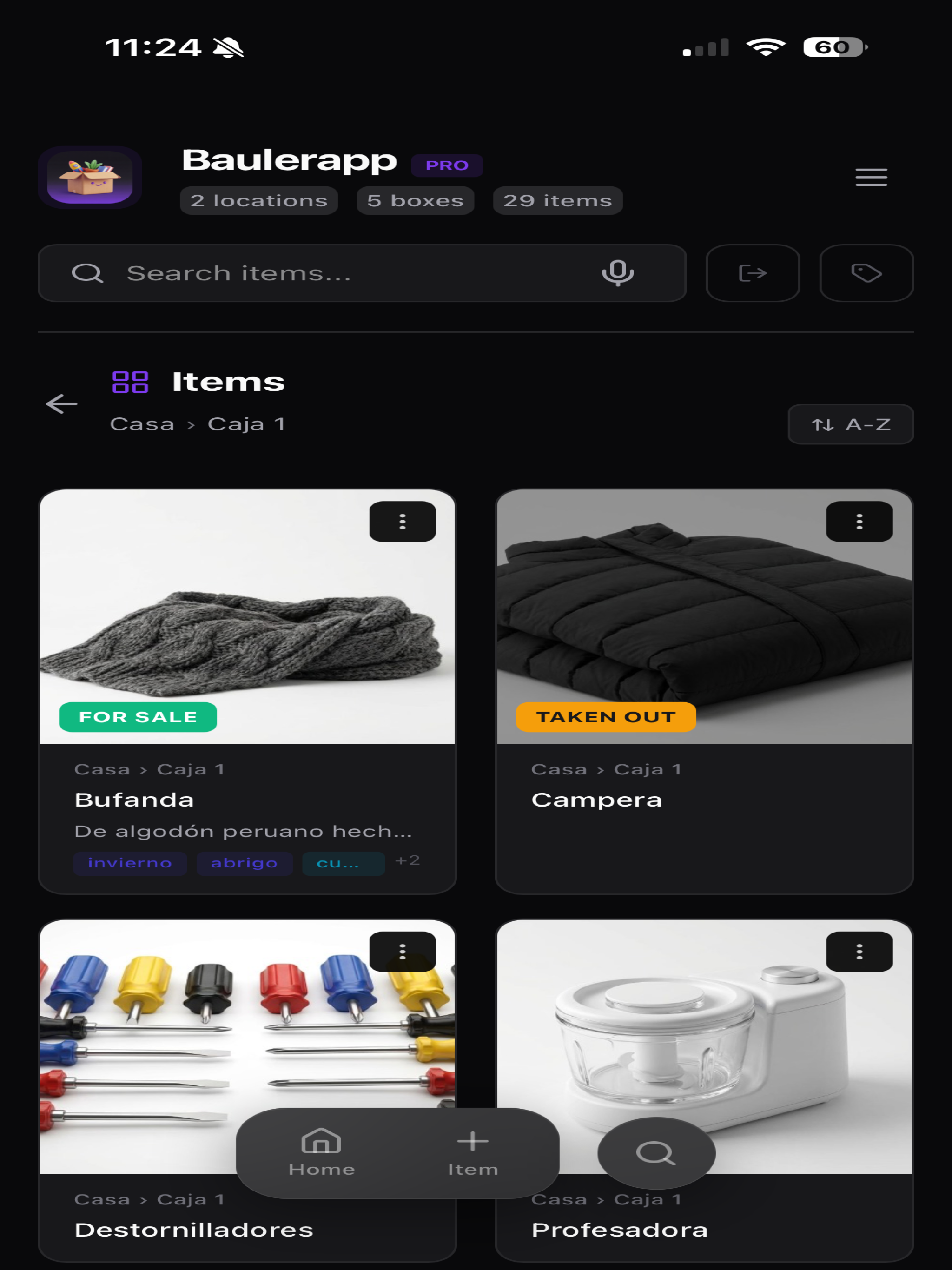 Baulerapp: Home Inventory
