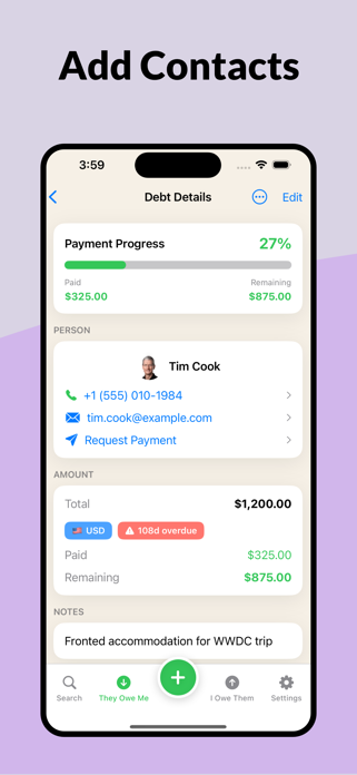 Payback - Debt & IOU Tracker Screenshot 2 of 6