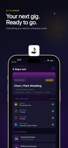 DJ Event Manager - Que iPhone screenshot