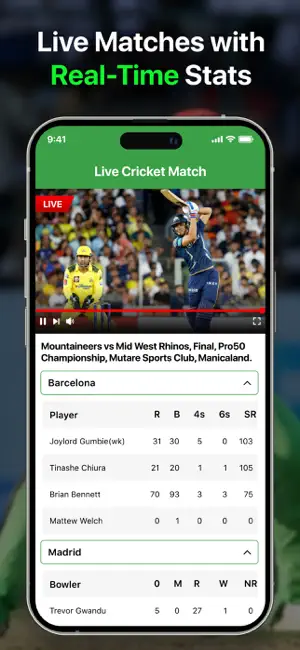 Live Cricket TV HD Streaming screenshot 1