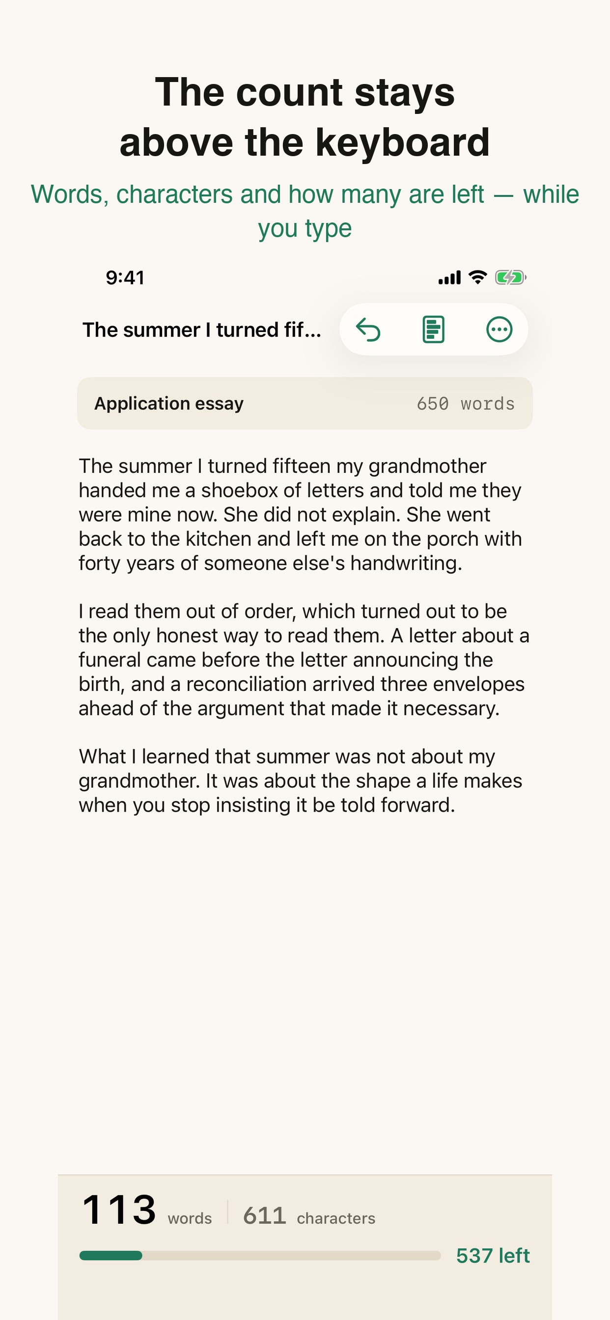 Screenshot 3 of Word Counter: Reading Time
