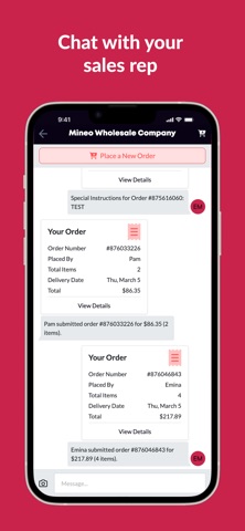 Mineo Wholesale iPhone screenshot